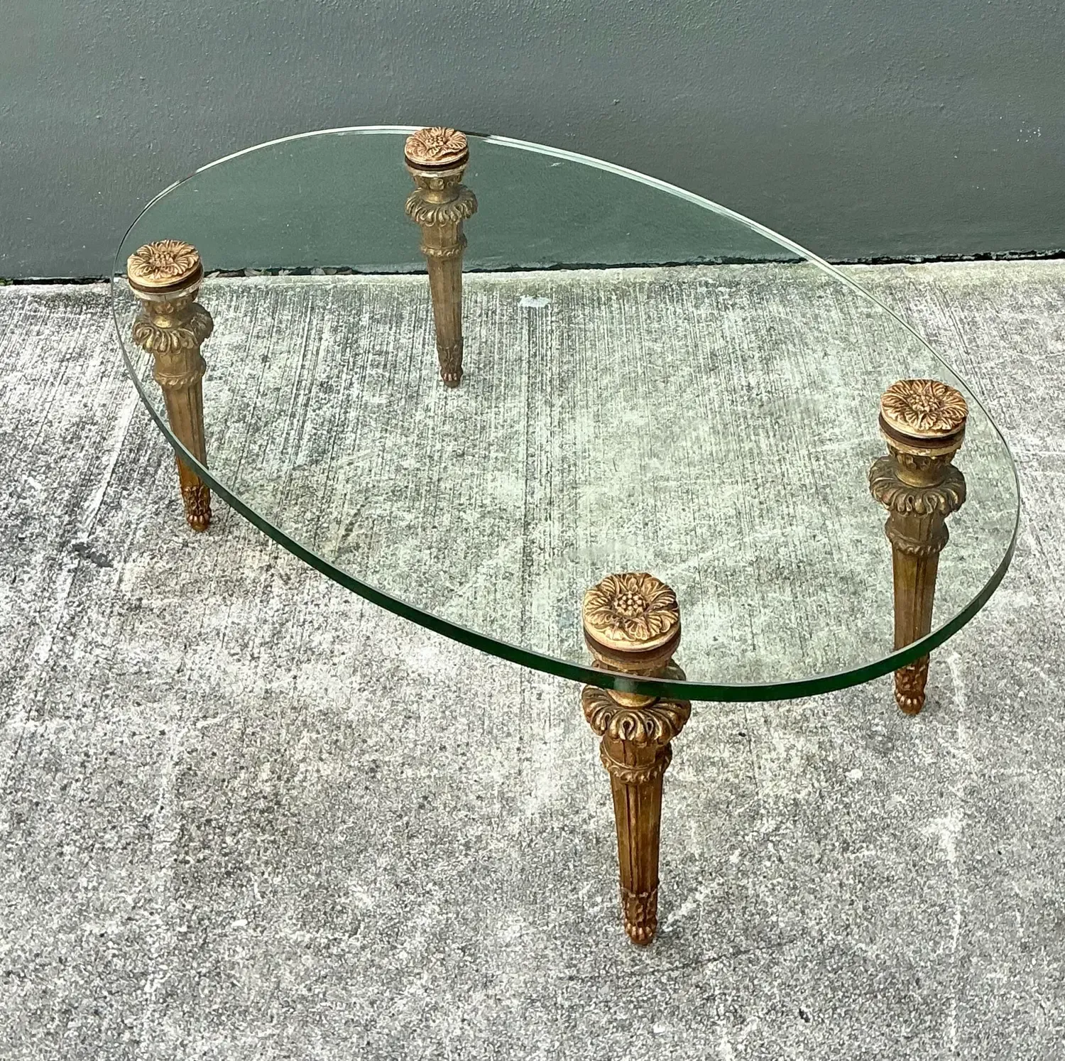 Vintage MCM Gilt Wood Coffee Table After Maison Jansen — additional photo 5