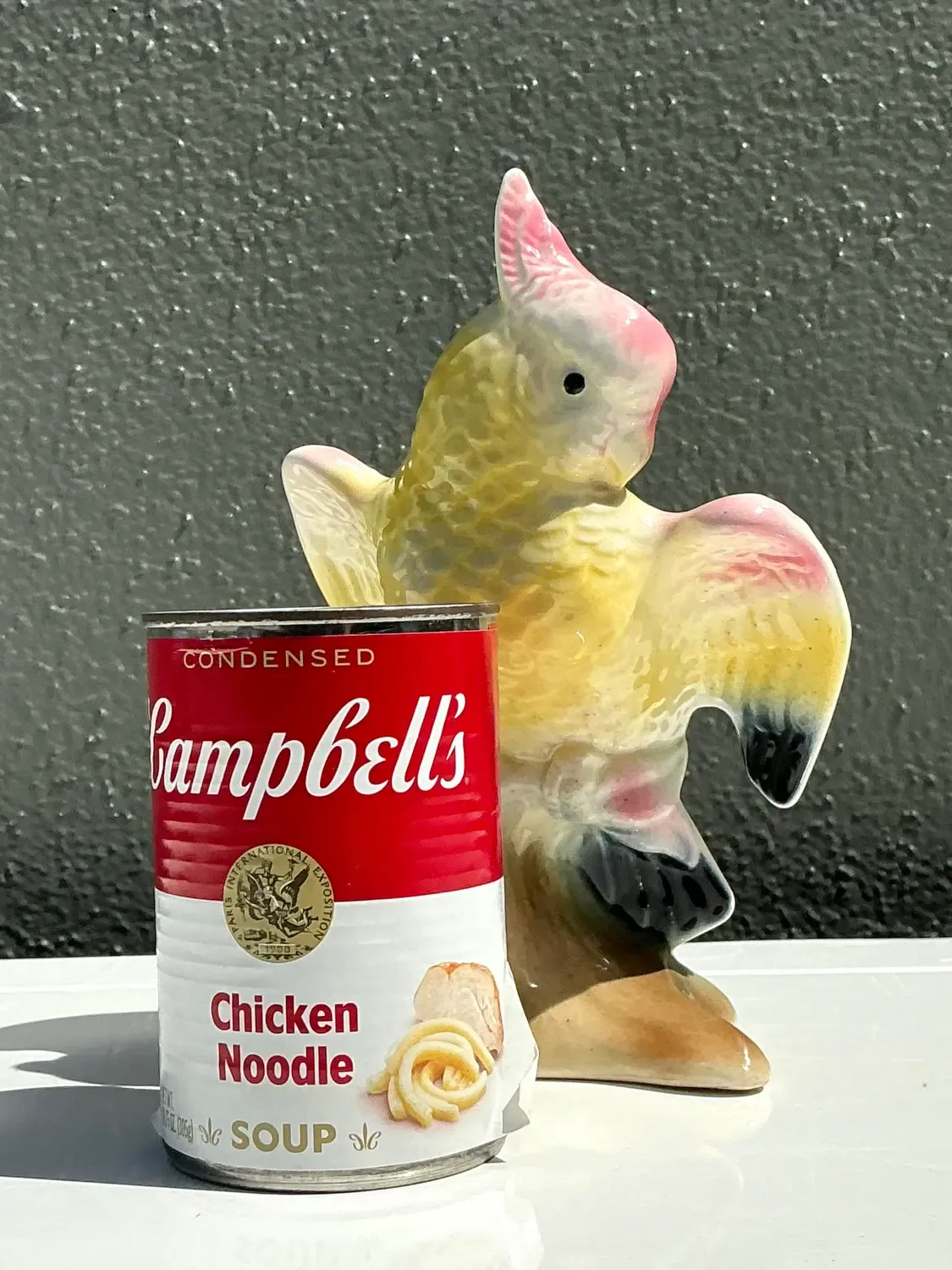 Vintage MCM Glazed Ceramic Cockatoo — additional photo 6