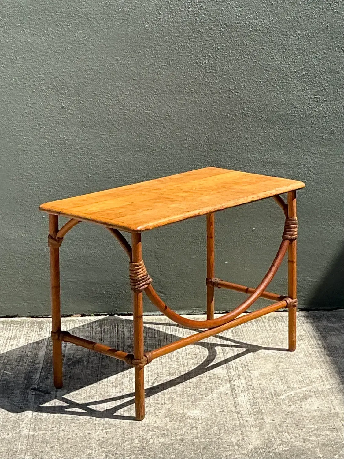 Vintage MCM Heywood Wakefield Wide Table — additional photo 2