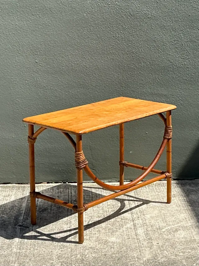 Vintage MCM Heywood Wakefield Wide Table — additional photo 2