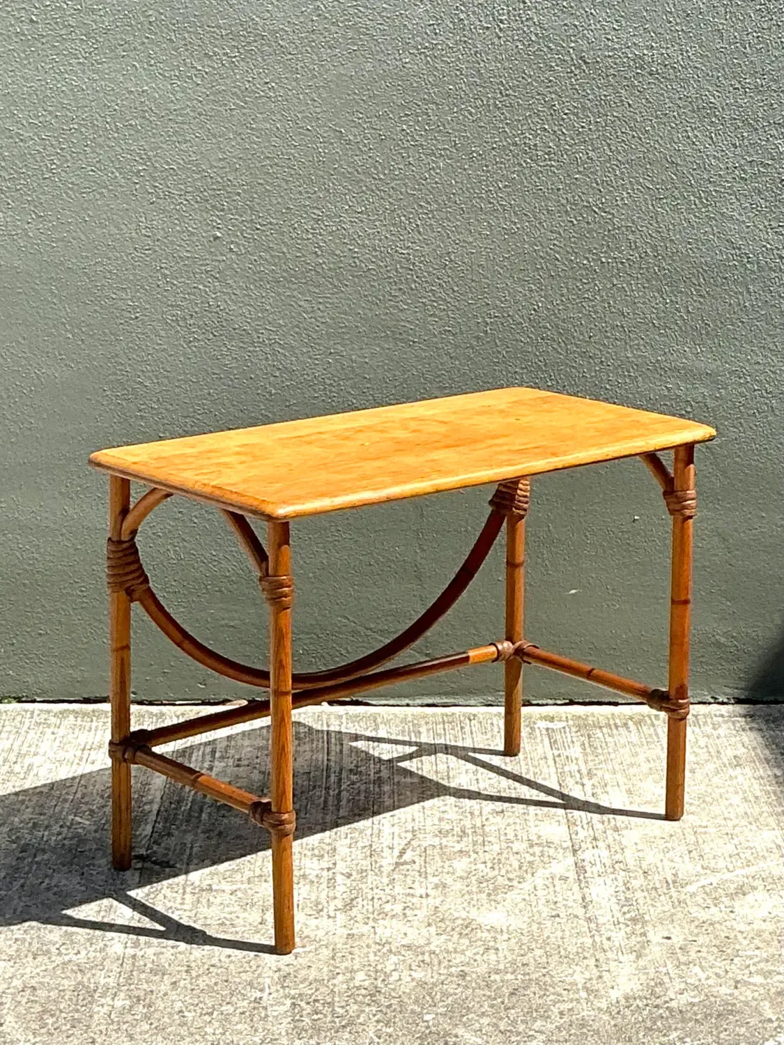 Vintage MCM Heywood Wakefield Wide Table — additional photo 6