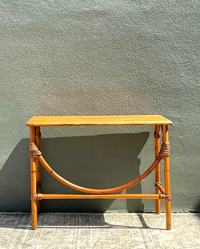 Vintage MCM Heywood Wakefield Wide Table — additional photo 8