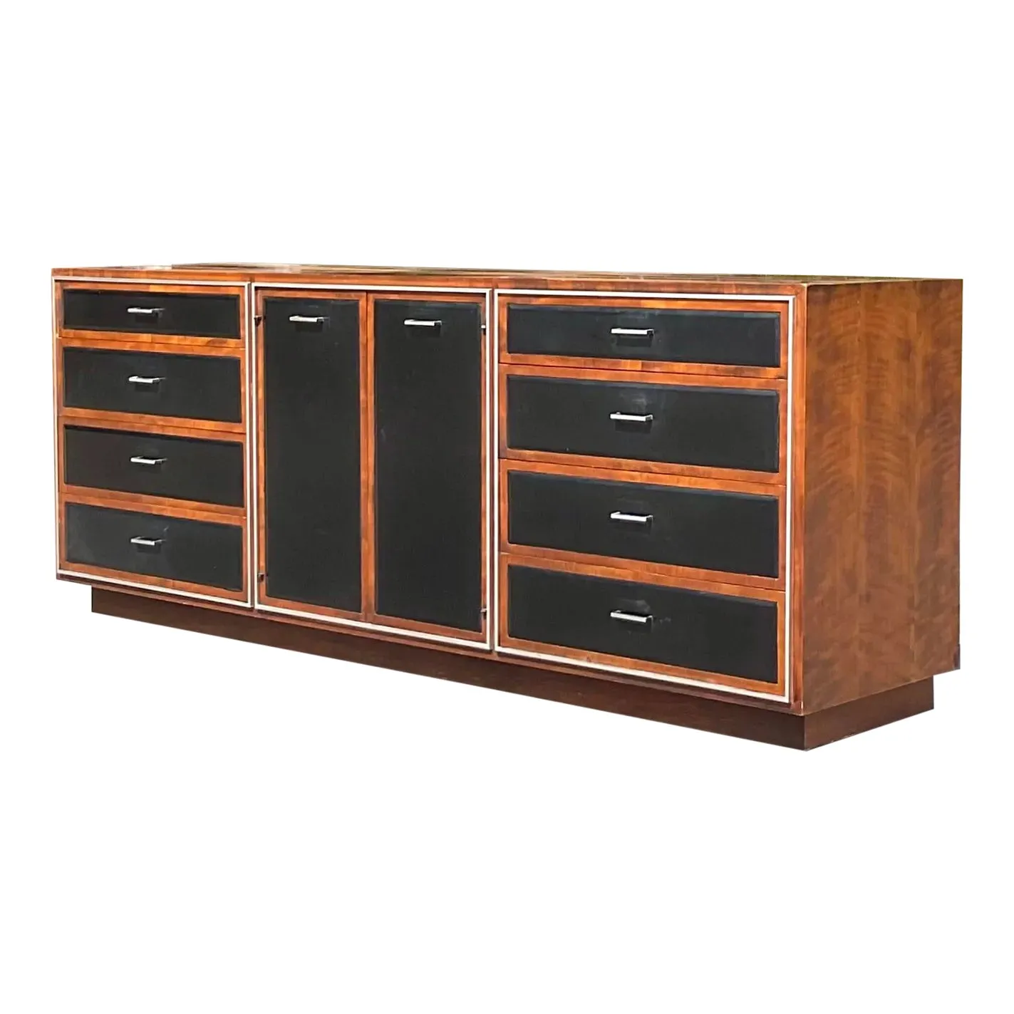 Vintage MCM John Stuart Leather Front Dresser — additional photo 1