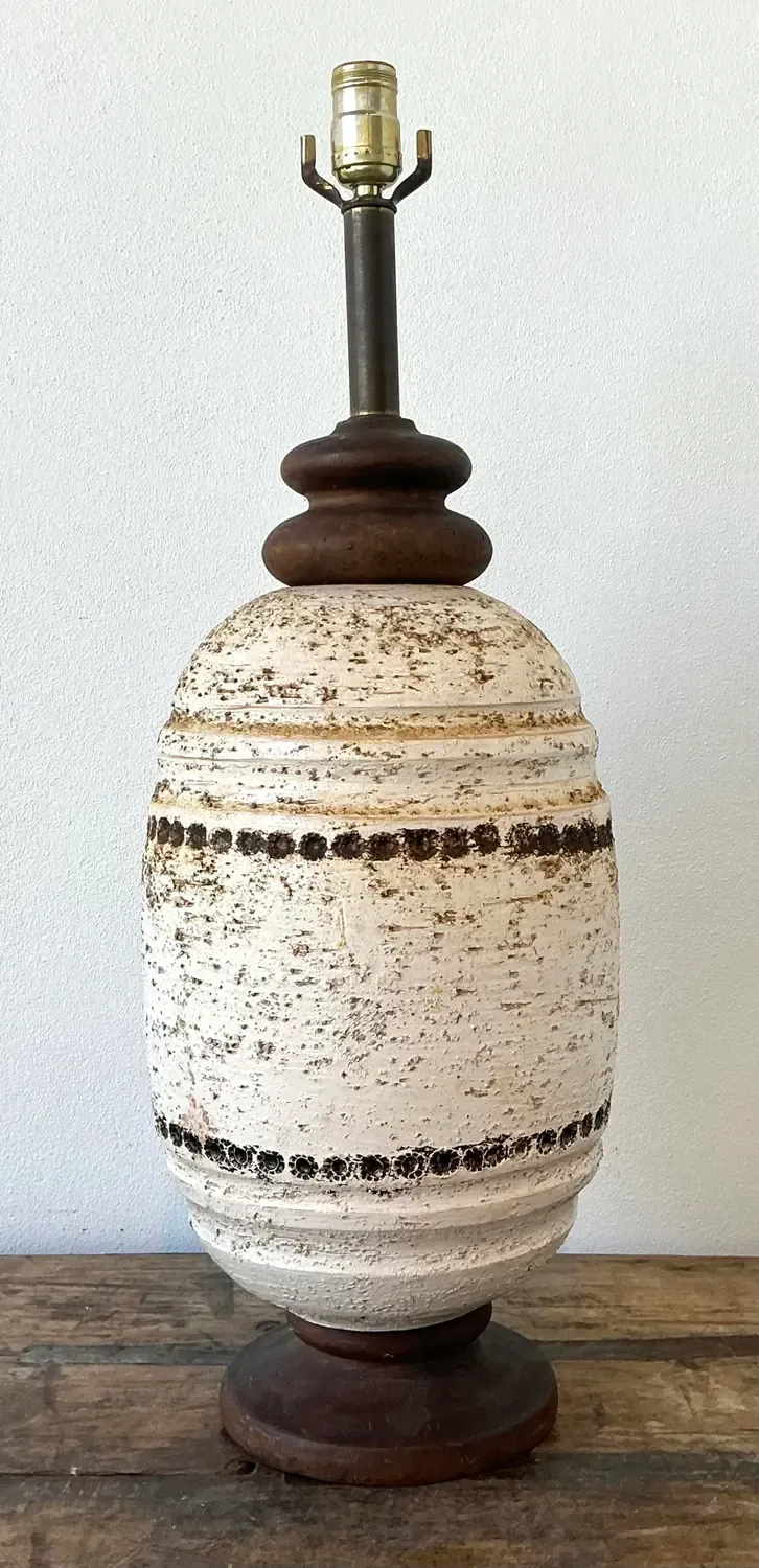 Vintage MCM Lava Glaze Lamp