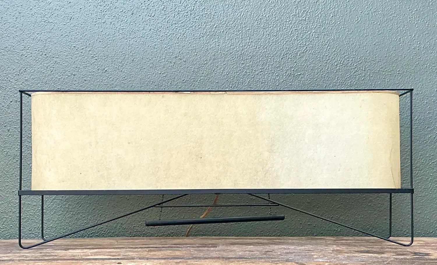 Vintage MCM Long Parchment Table Lamp — additional photo 2