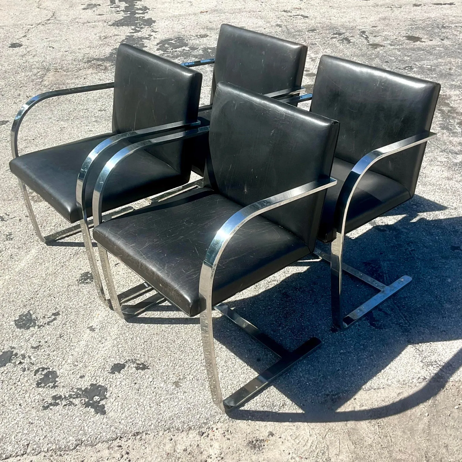 Vintage MCM Mies van der Rohe for Knoll Brno Chairs - Set of 4 — additional photo 5
