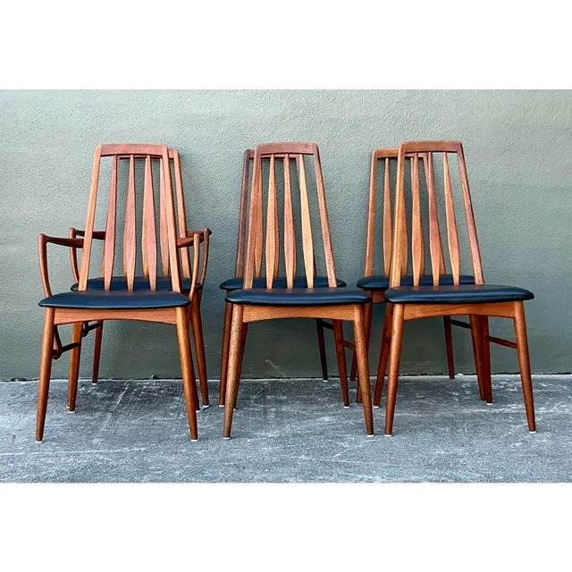 Vintage MCM Niels Koefoed Teak “Eva” Dining Chairs - Set of 6 — additional photo 1