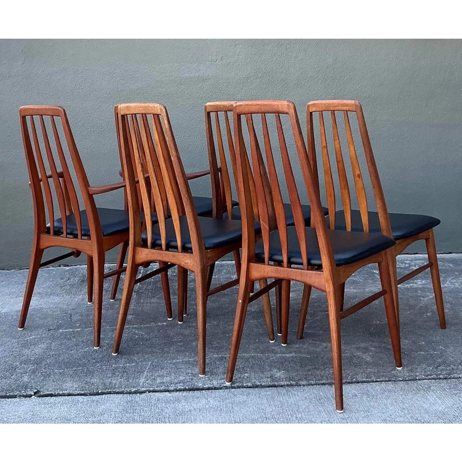 Vintage MCM Niels Koefoed Teak “Eva” Dining Chairs - Set of 6 — additional photo 2