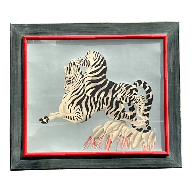 Vintage MCM Original Zebra Print — additional photo 1