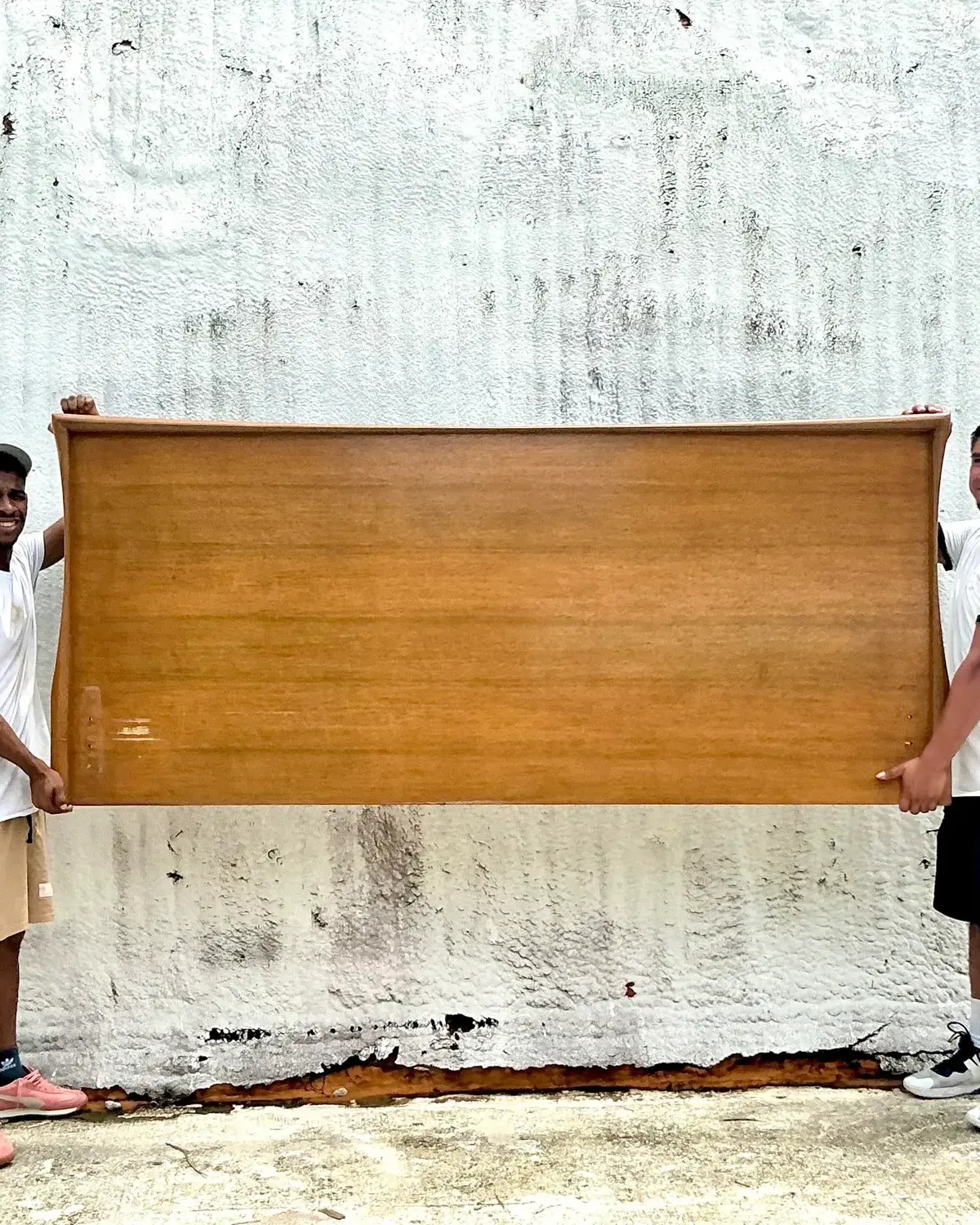 Vintage MCM Plank King Headboard — additional photo 5