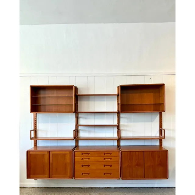 Vintage MCM Poul Cadovius 3 Bay Teak Wall System — additional photo 2