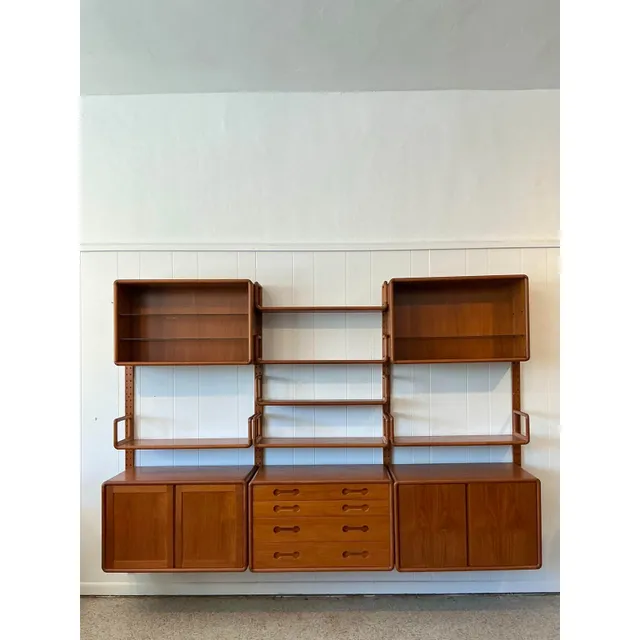 Vintage MCM Poul Cadovius 3 Bay Teak Wall System — additional photo 5