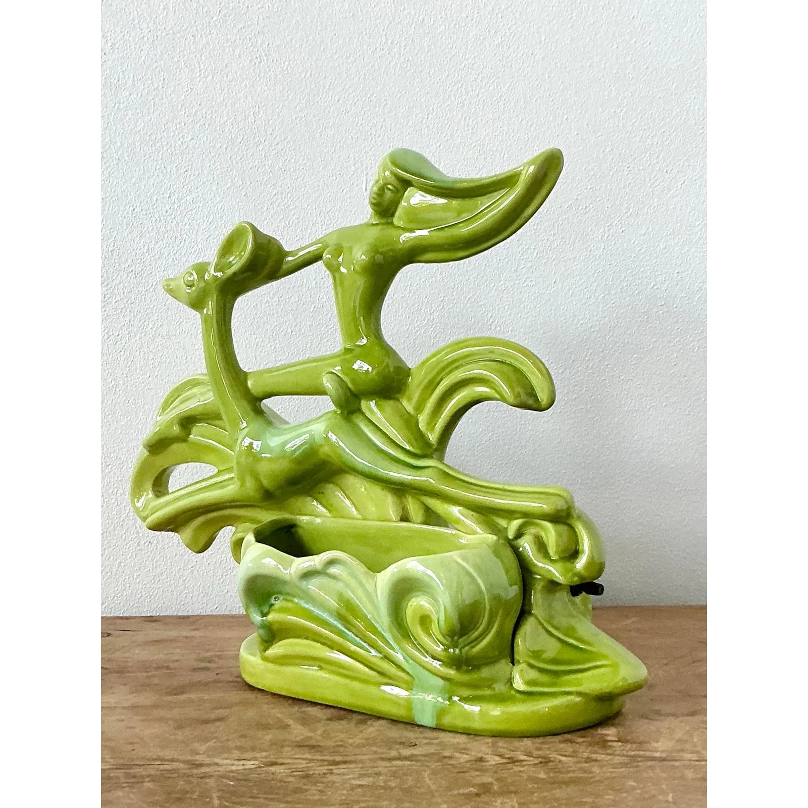 Vintage MCM Royal Haeger Glazed Ceramic Lamp — additional photo 4