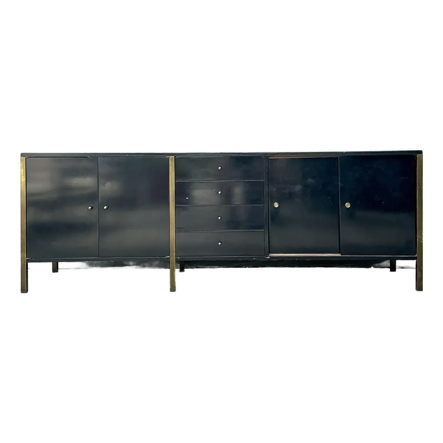 Vintage MCM Sliding Door Credenza After Paul McCobb — additional photo 1