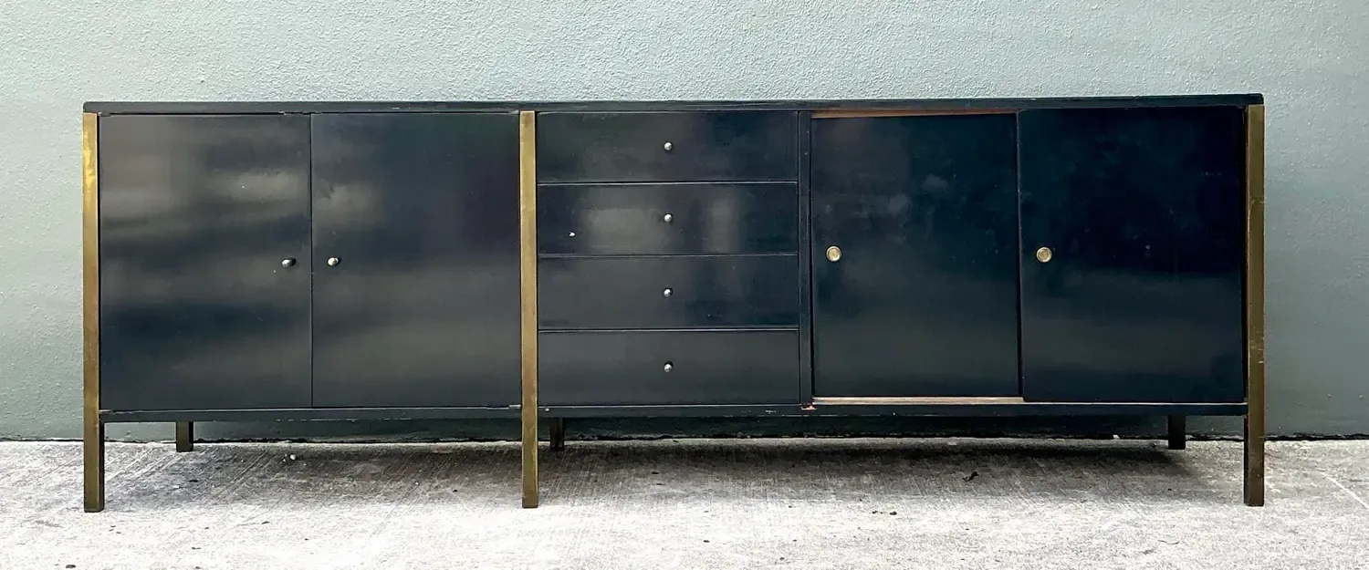 Vintage MCM Sliding Door Credenza After Paul McCobb — additional photo 7