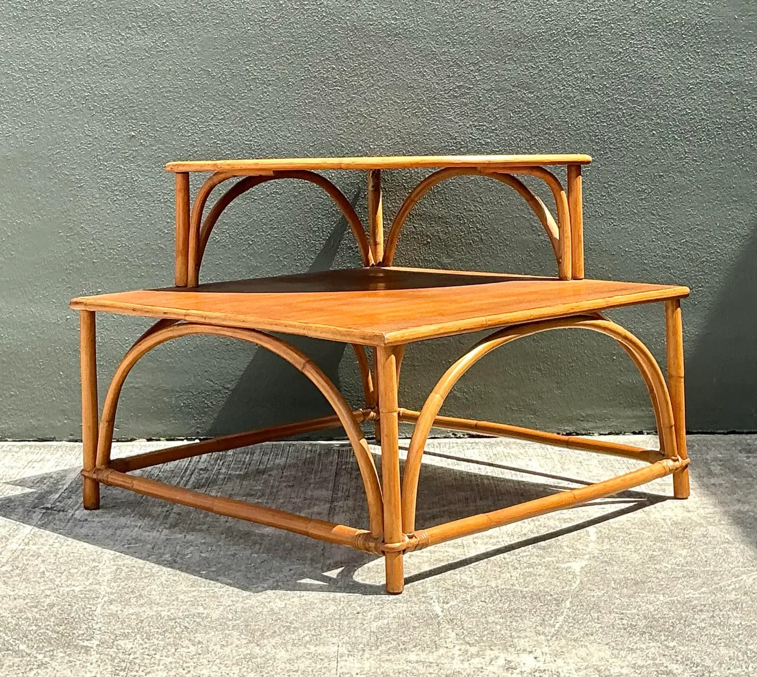 Vintage MCM Stacked Corner Table — additional photo 4