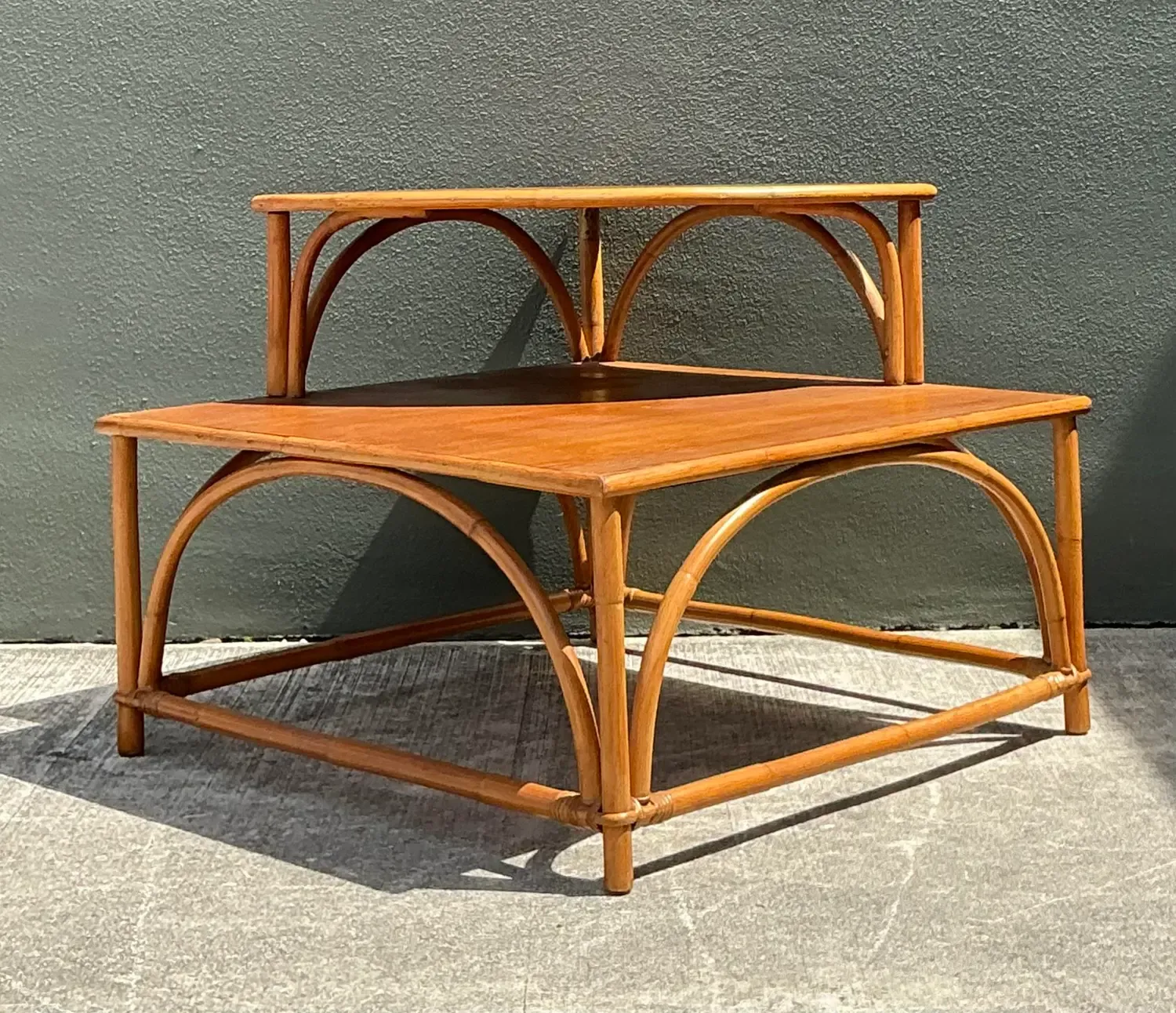 Vintage MCM Stacked Corner Table — additional photo 5