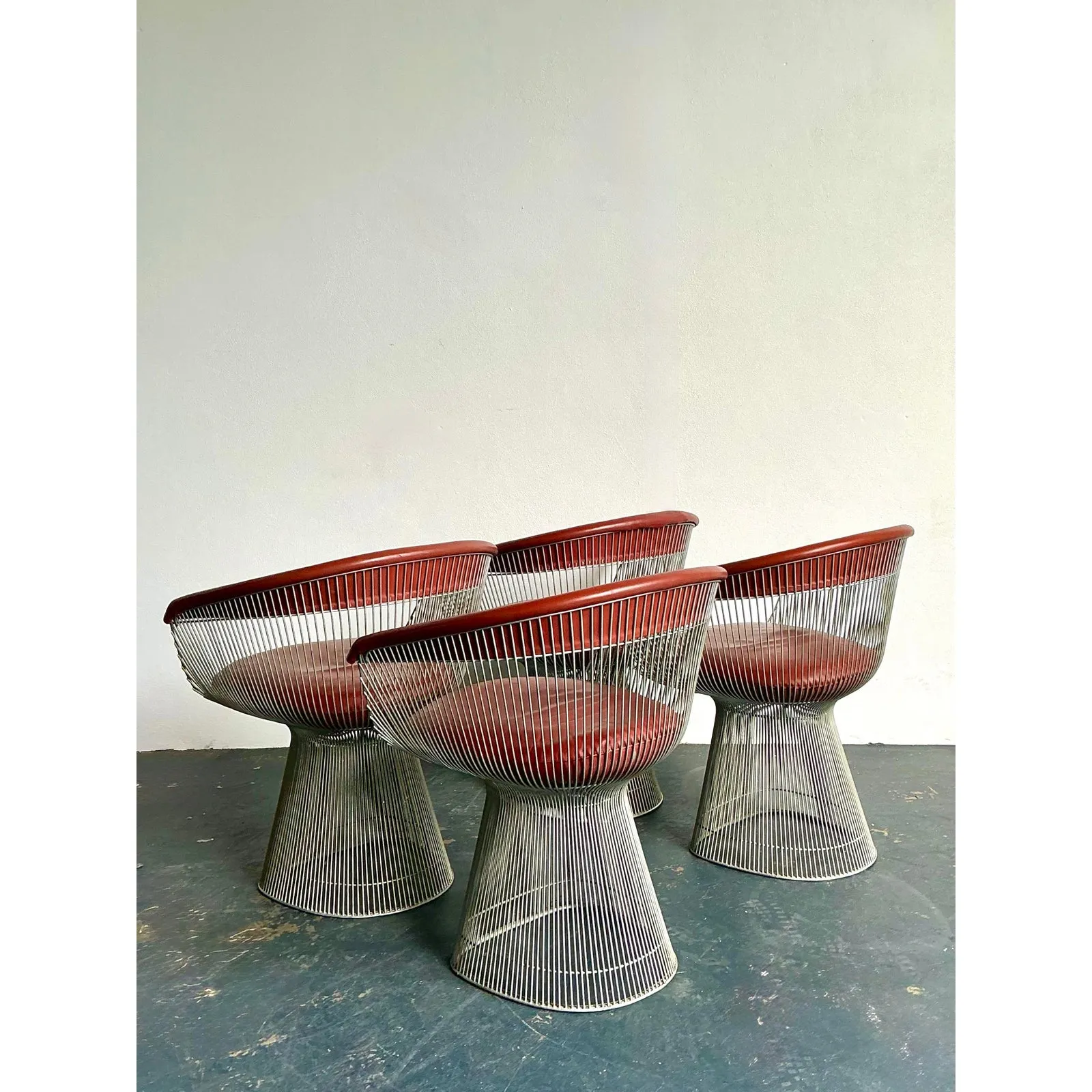 Vintage MCM Warren Platner for Knoll Chrome Dining Chairs - Set of 4 — additional photo 1