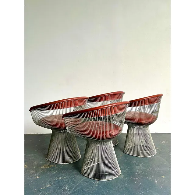 Vintage MCM Warren Platner for Knoll Chrome Dining Chairs - Set of 4 — additional photo 1