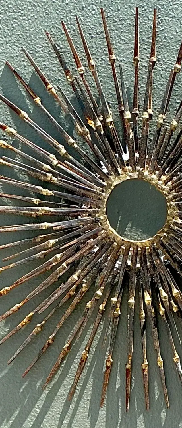 Vintage MCM Wrought Iron Sunburst