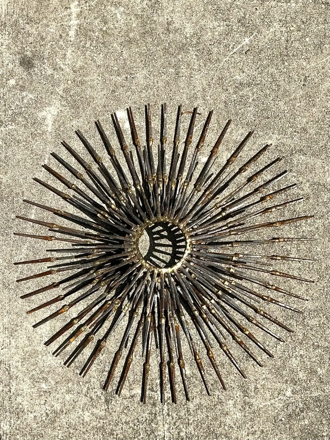 Vintage MCM Wrought Iron Sunburst — additional photo 4