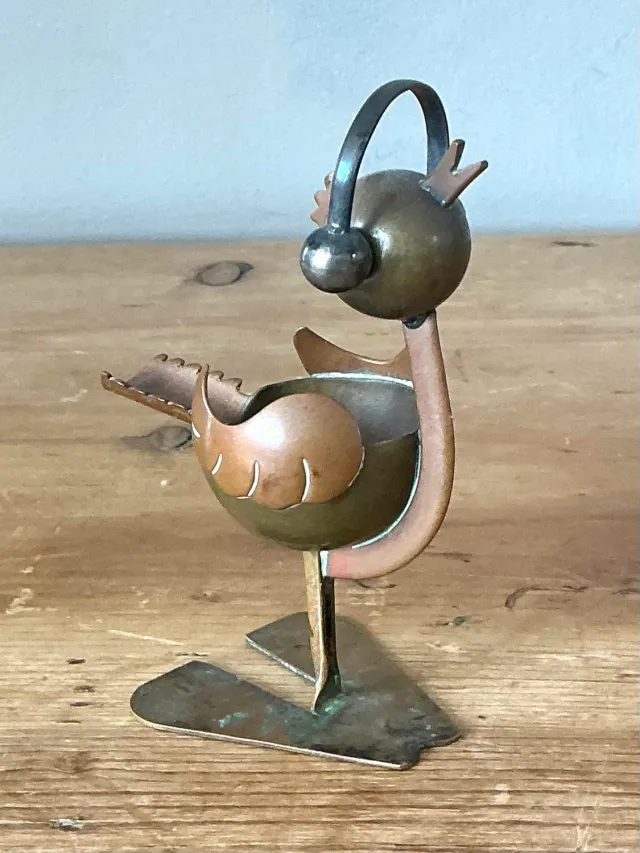 Vintage Mexican Brass and Copper Ashtray — additional photo 2