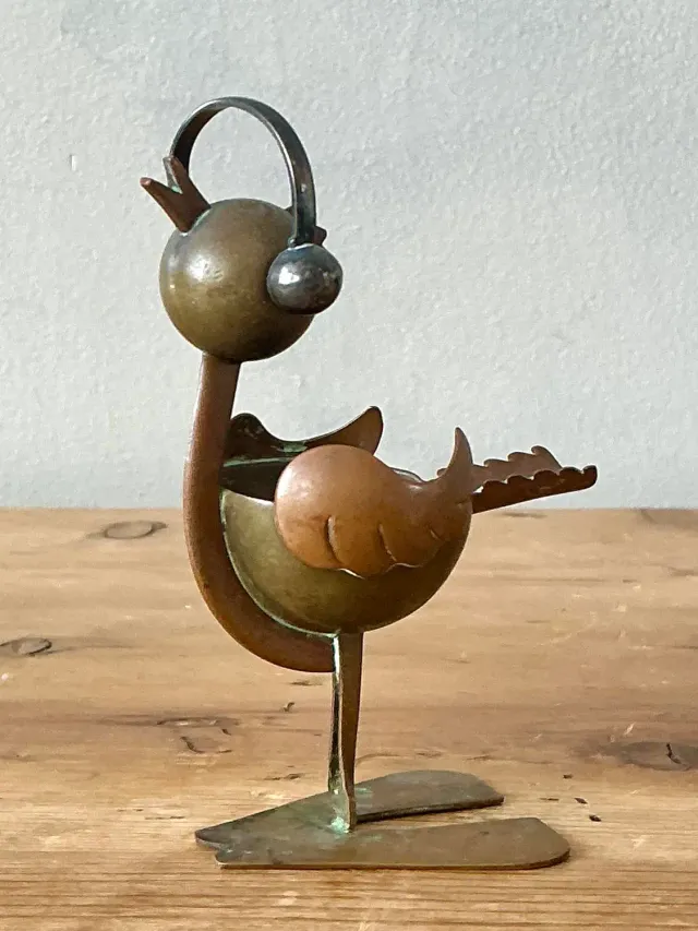 Vintage Mexican Brass and Copper Ashtray — additional photo 3