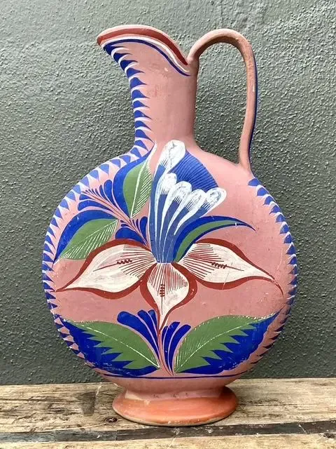 Vintage Mexican Hand Painted Pitcher — additional photo 1