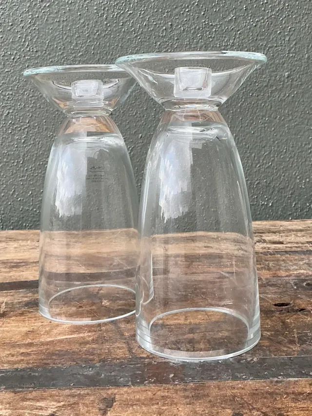 Vintage Michael Graves Glass Candlesticks - A Pair — additional photo 2