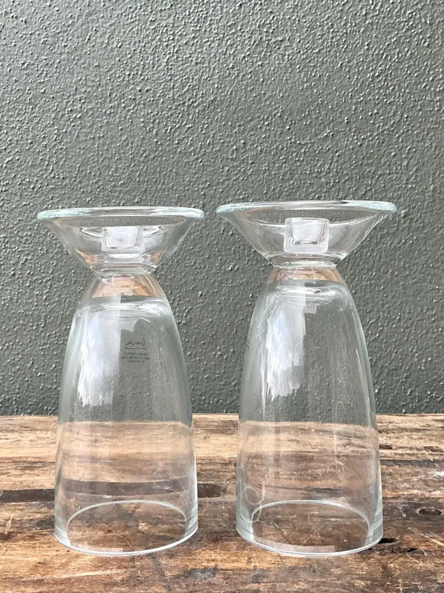 Vintage Michael Graves Glass Candlesticks - A Pair — additional photo 3