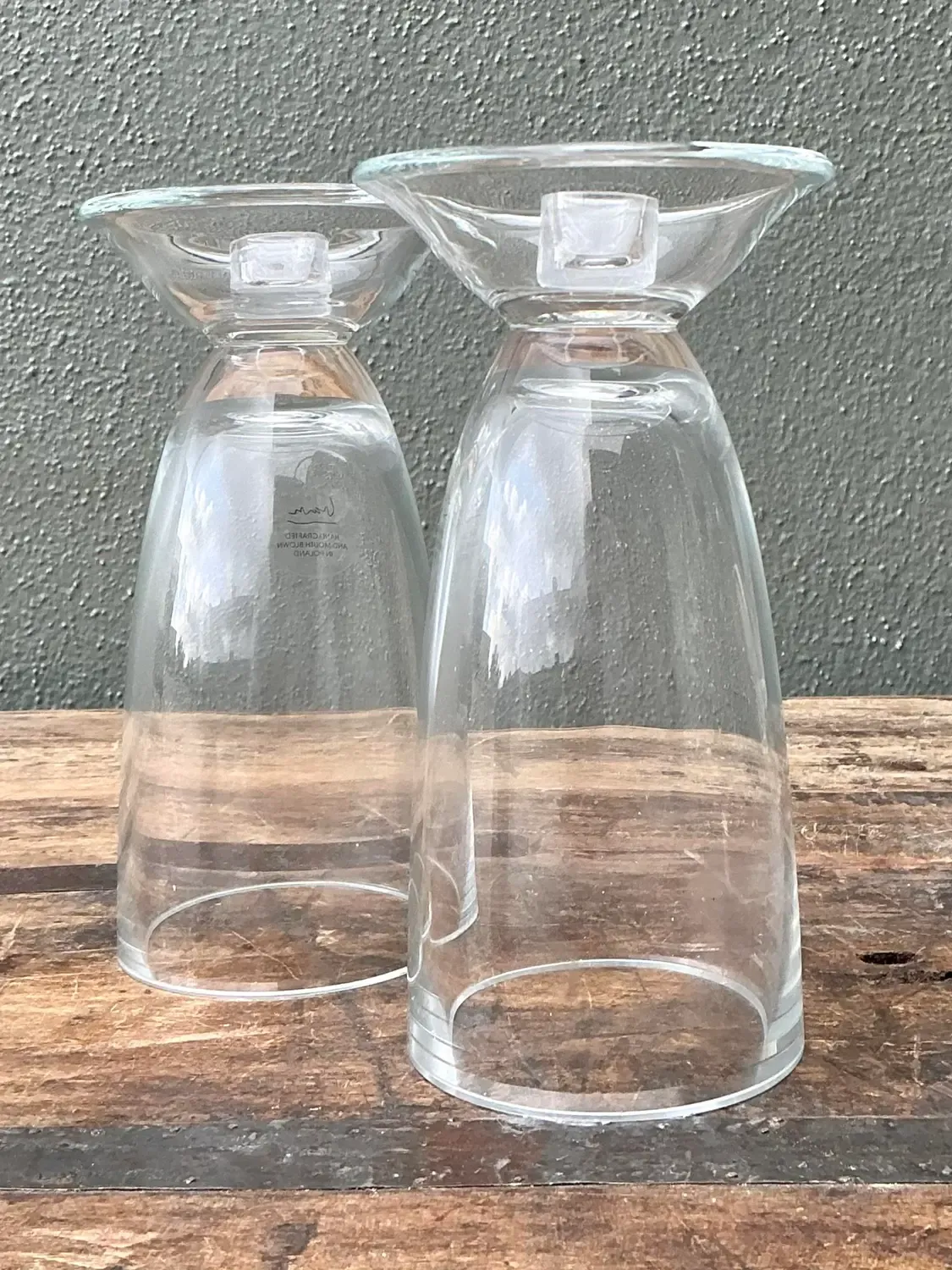 Vintage Michael Graves Glass Candlesticks - A Pair — additional photo 4