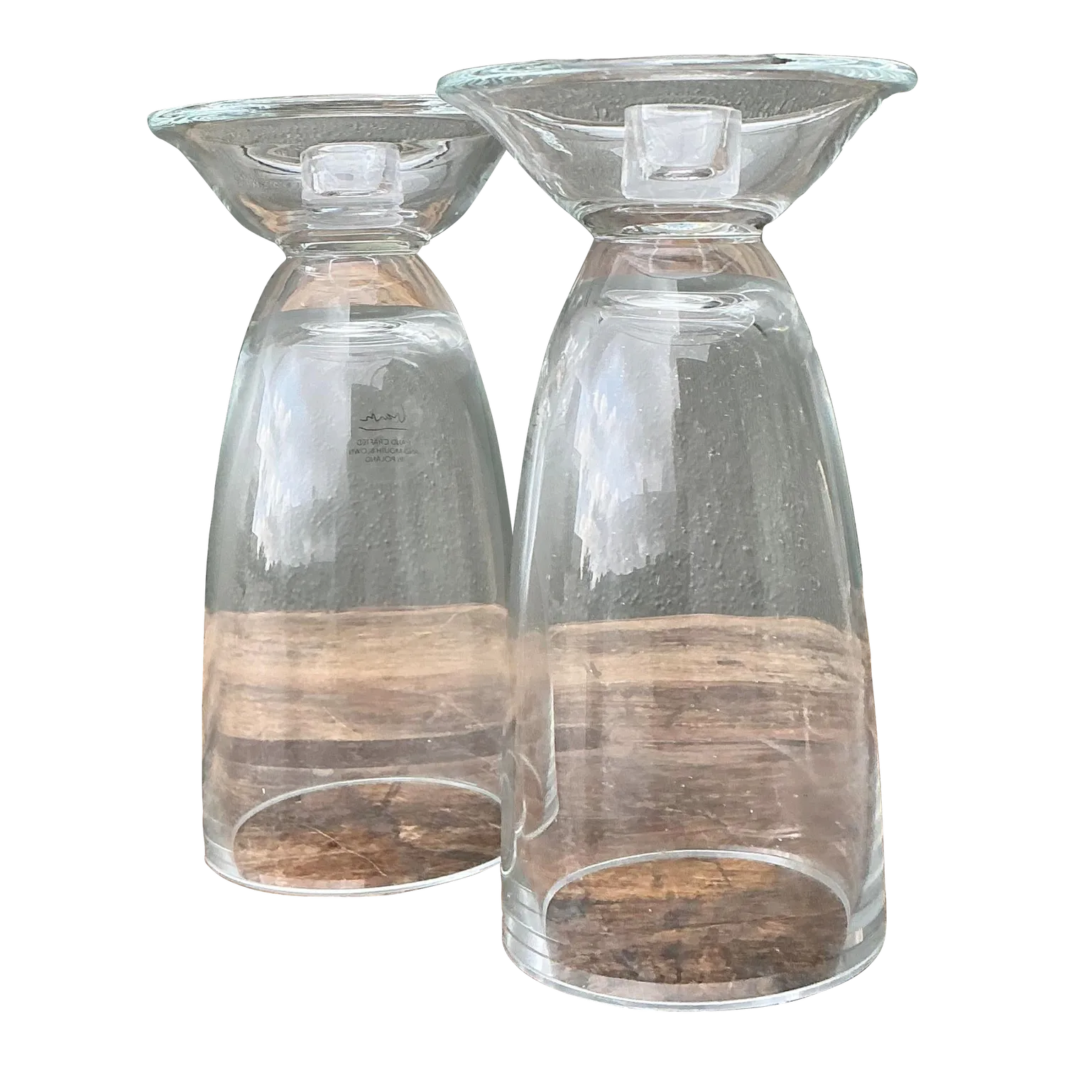 Vintage Michael Graves Glass Candlesticks - A Pair — additional photo 5
