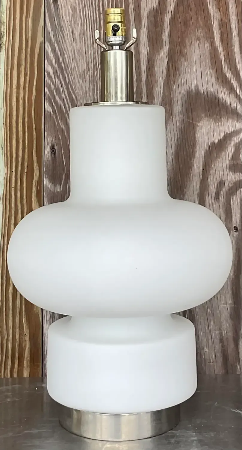 Vintage Mid 20th Century After Bobo Piccoli for Fontana Arte Glass Lamp — additional photo 3