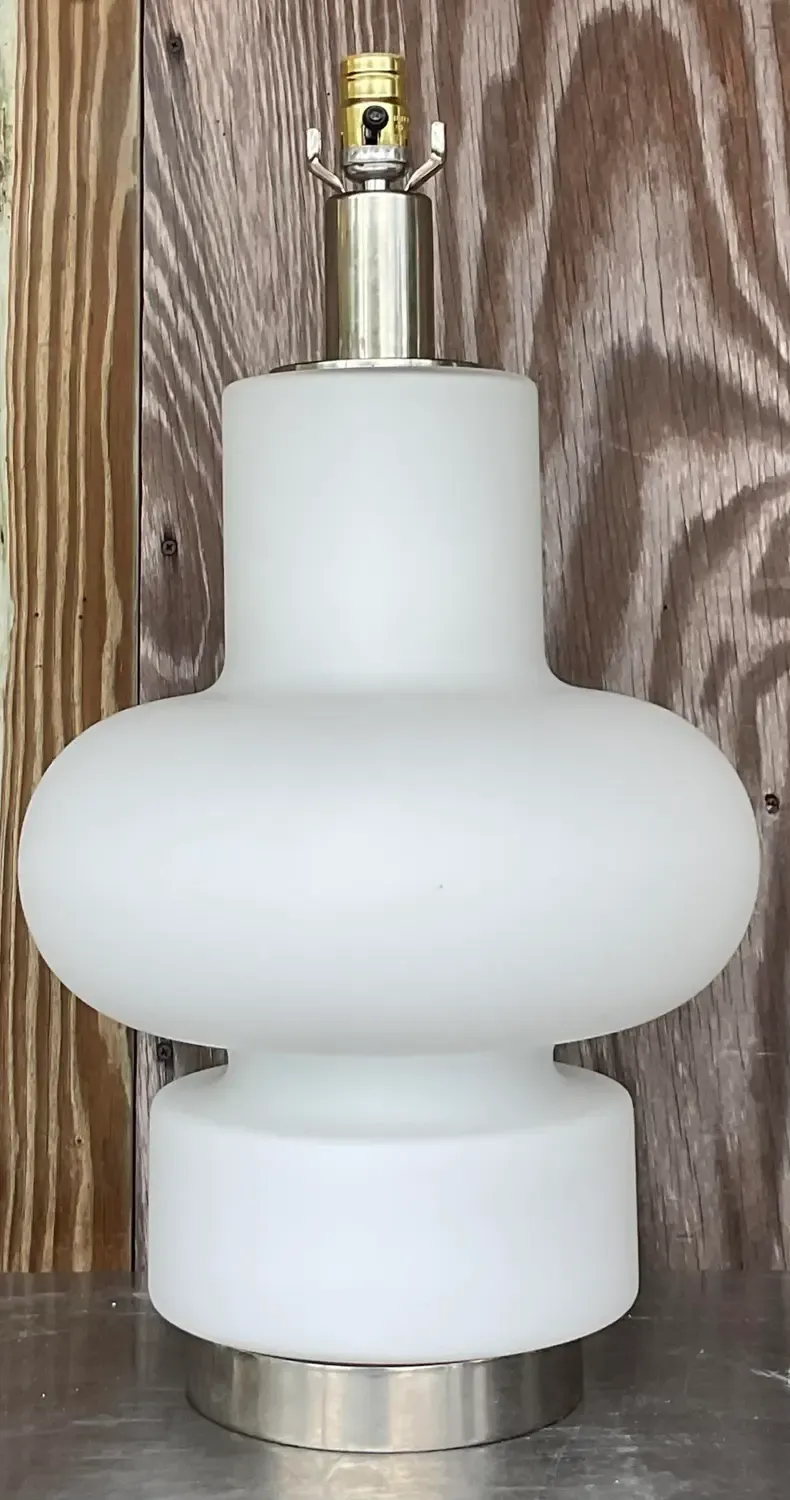 Vintage Mid 20th Century After Bobo Piccoli for Fontana Arte Glass Lamp — additional photo 4