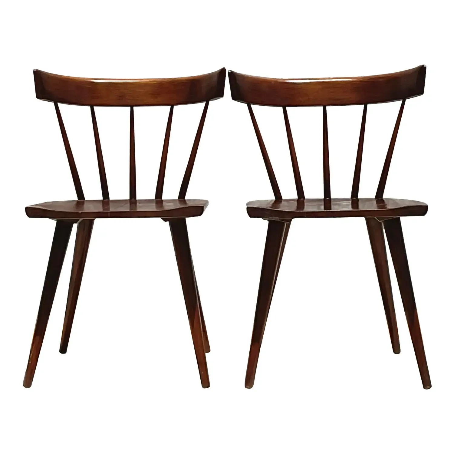 Vintage Mid 20th Century Spindle Back Dining Chairs After Paul McCobb- Set of 2 — additional photo 1