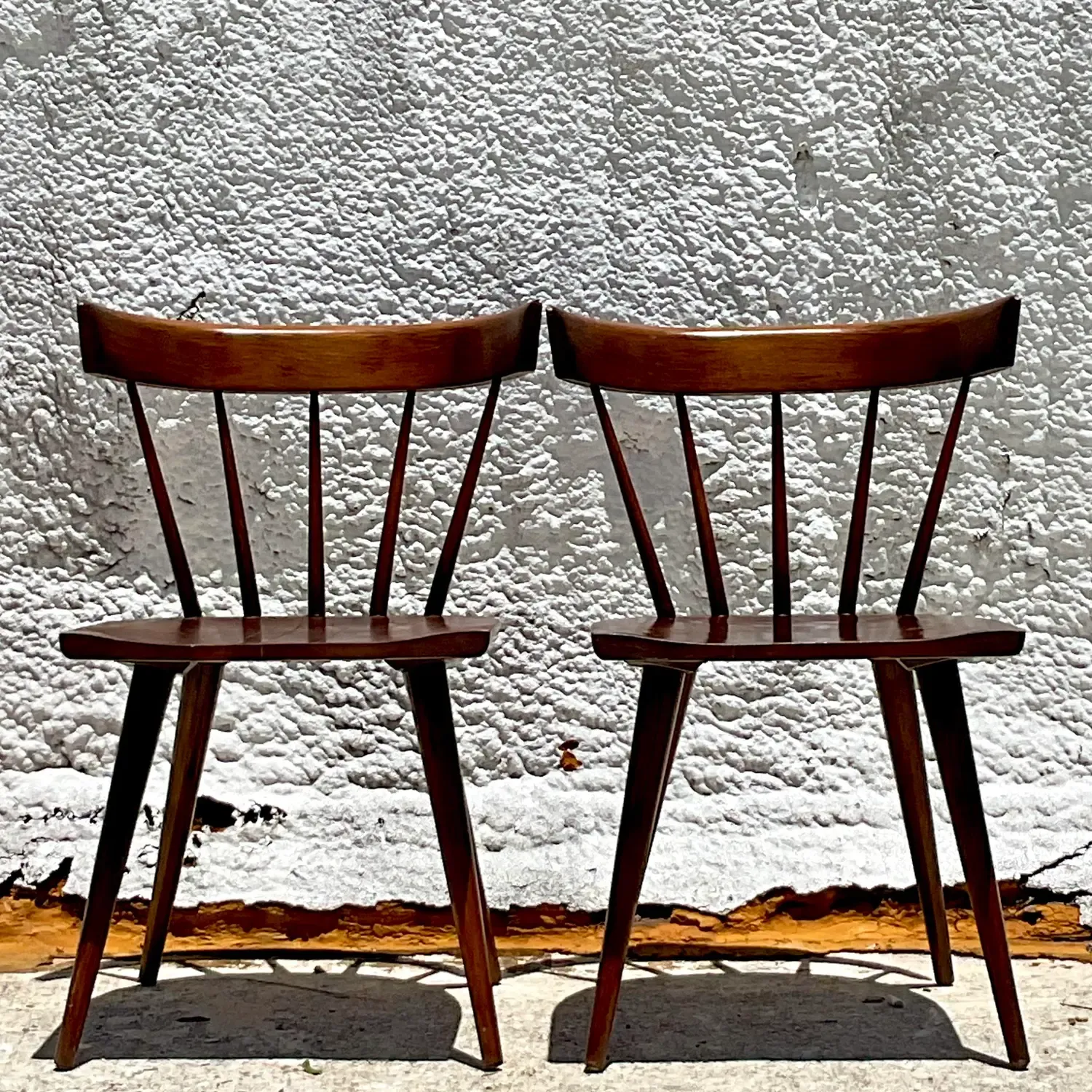 Vintage Mid 20th Century Spindle Back Dining Chairs After Paul McCobb- Set of 2 — additional photo 2