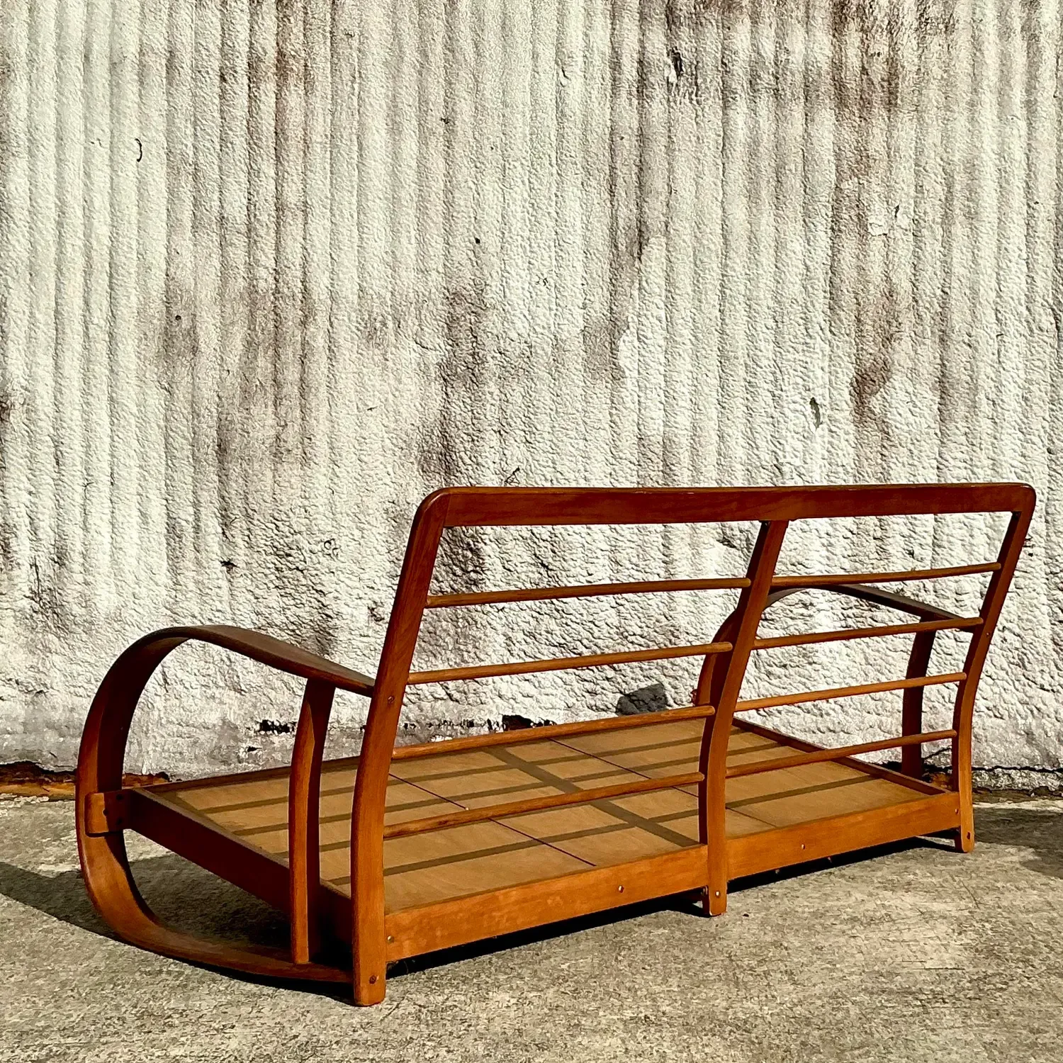 Vintage Mid-Century Modern Bent Wood Sofa After Gilbert Rohde — additional photo 5