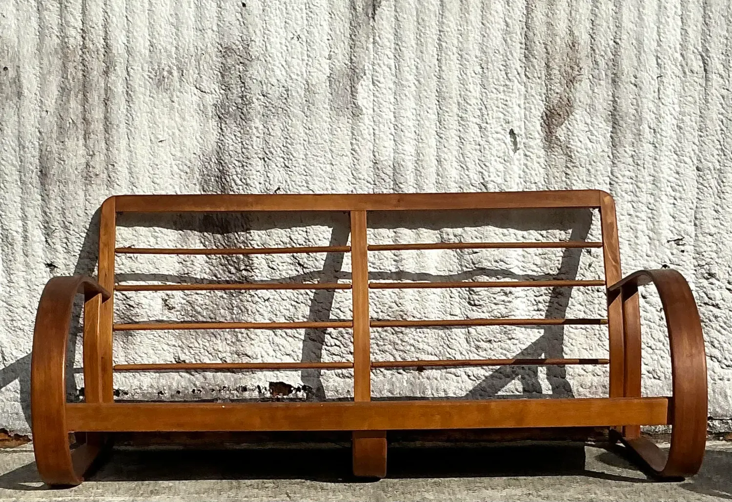 Vintage Mid-Century Modern Bent Wood Sofa After Gilbert Rohde — additional photo 6