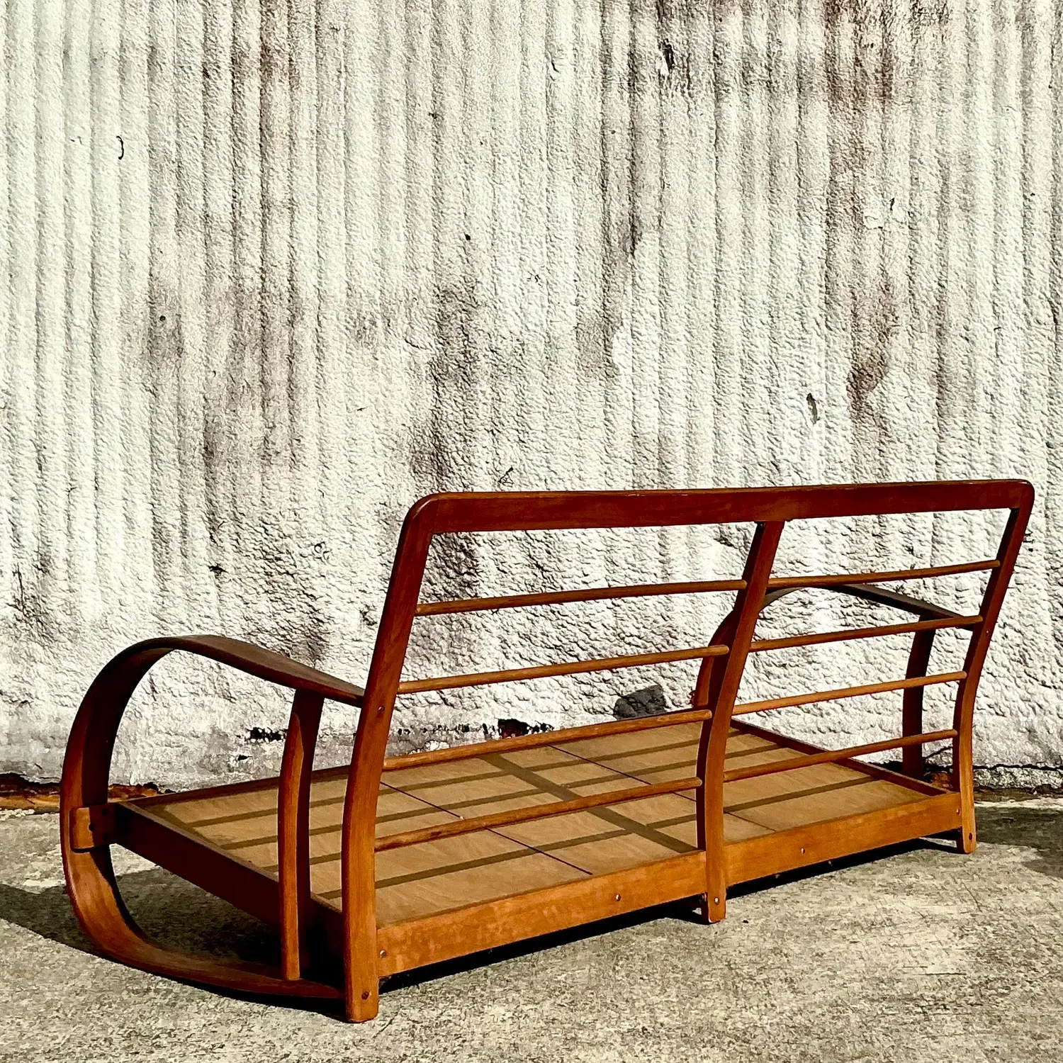 Vintage Mid-Century Modern Bent Wood Sofa After Gilbert Rohde — additional photo 7