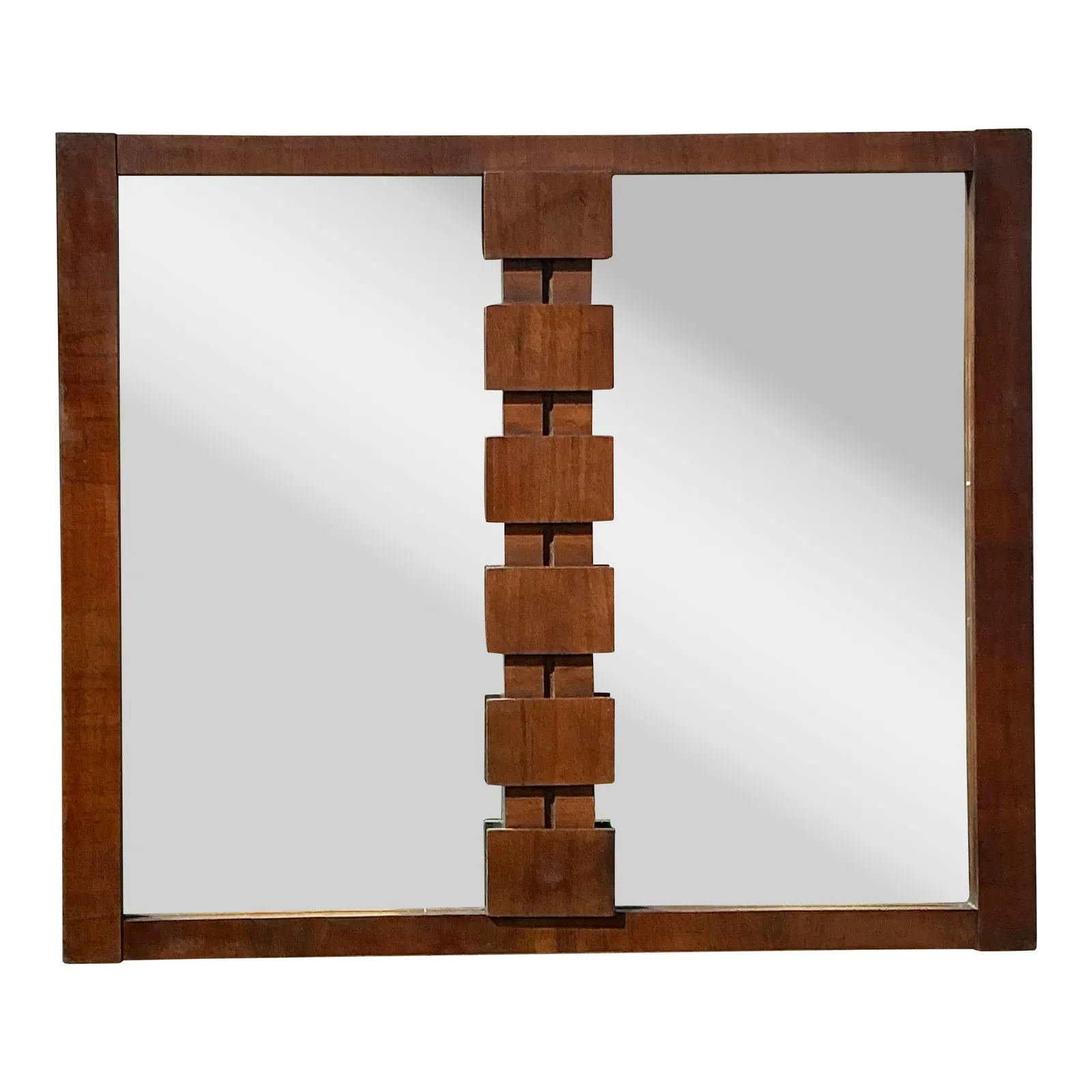 Vintage Mid-Century Modern Brutalist Mirror