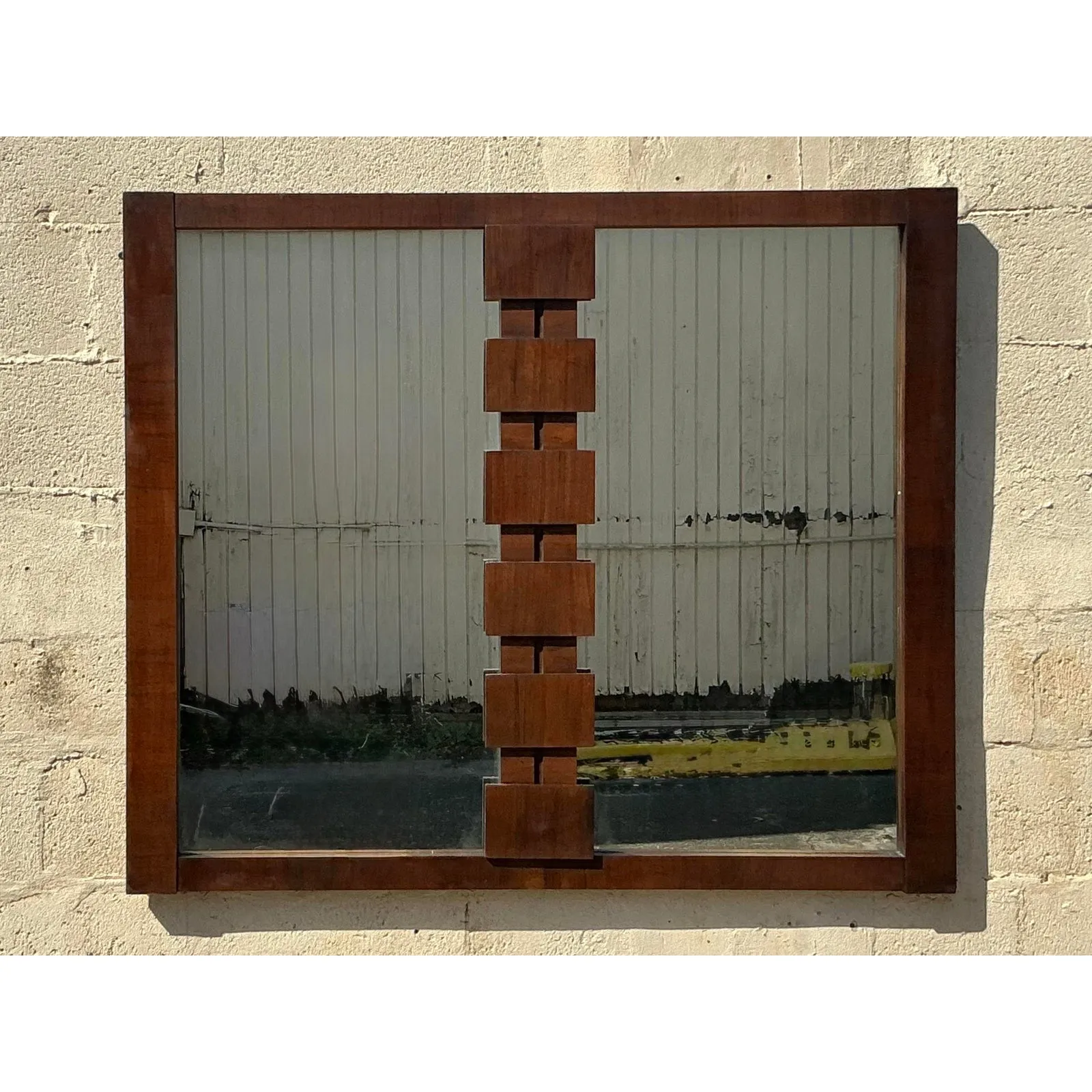 Vintage Mid-Century Modern Brutalist Mirror — additional photo 2
