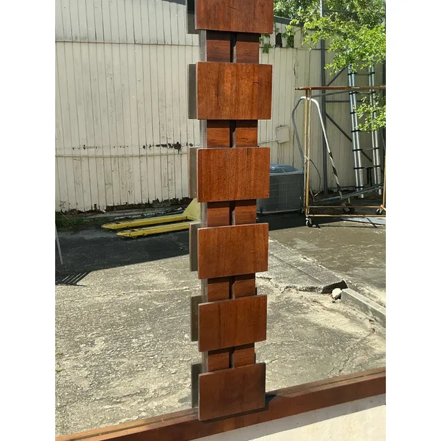 Vintage Mid-Century Modern Brutalist Mirror — additional photo 3