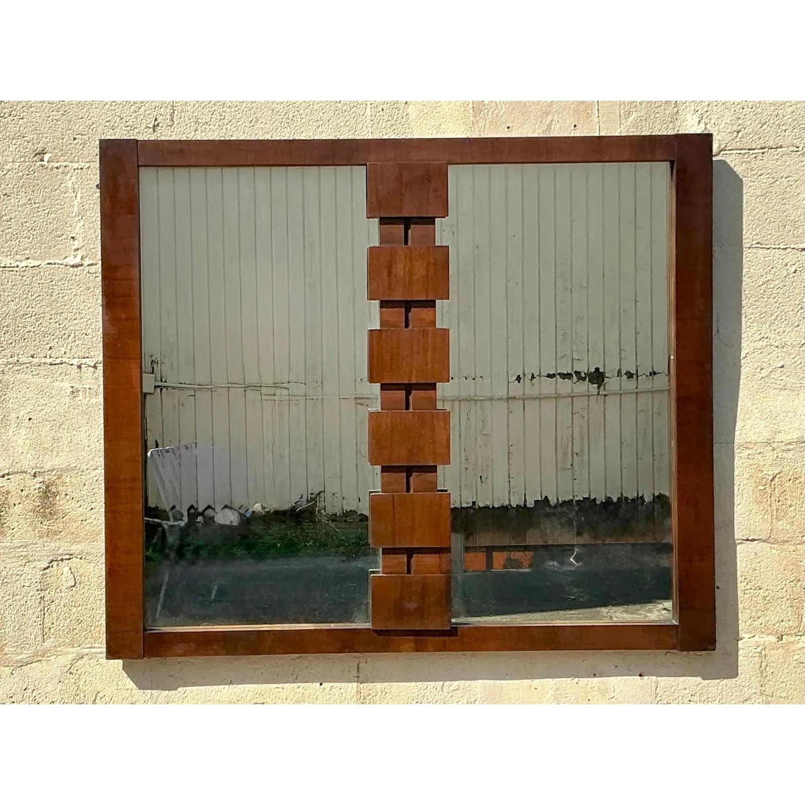 Vintage Mid-Century Modern Brutalist Mirror — additional photo 5