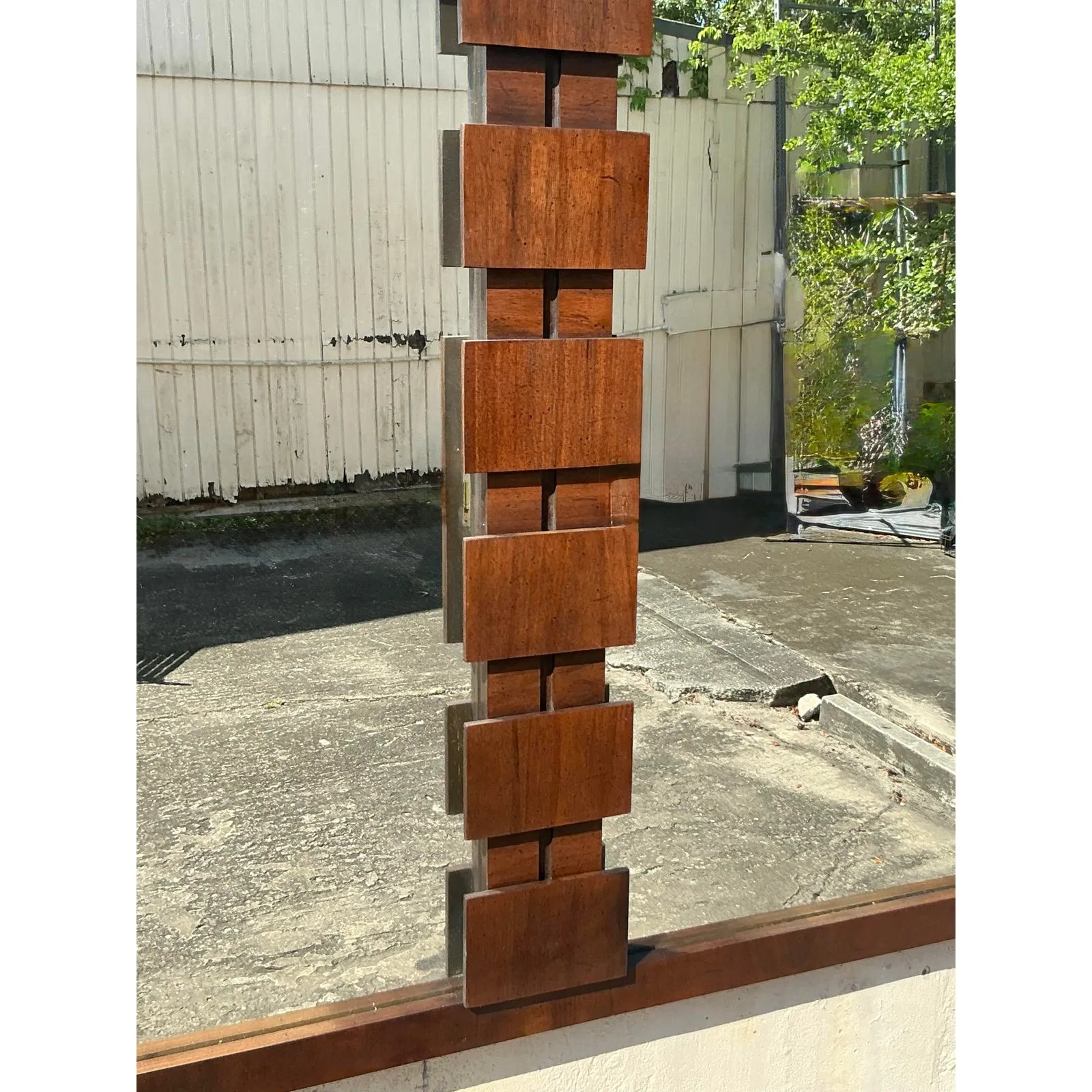 Vintage Mid-Century Modern Brutalist Mirror — additional photo 6