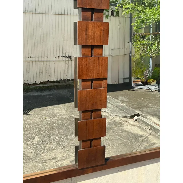 Vintage Mid-Century Modern Brutalist Mirror — additional photo 6