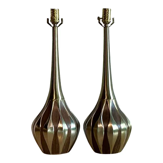 Vintage Mid-Century Modern Heyco Genie Bottle Lamps - a Pair — additional photo 1
