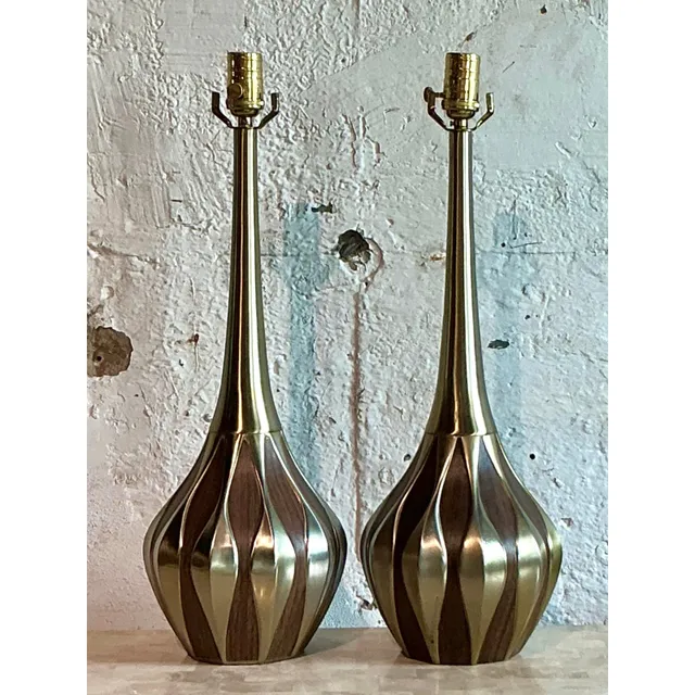 Vintage Mid-Century Modern Heyco Genie Bottle Lamps - a Pair — additional photo 2