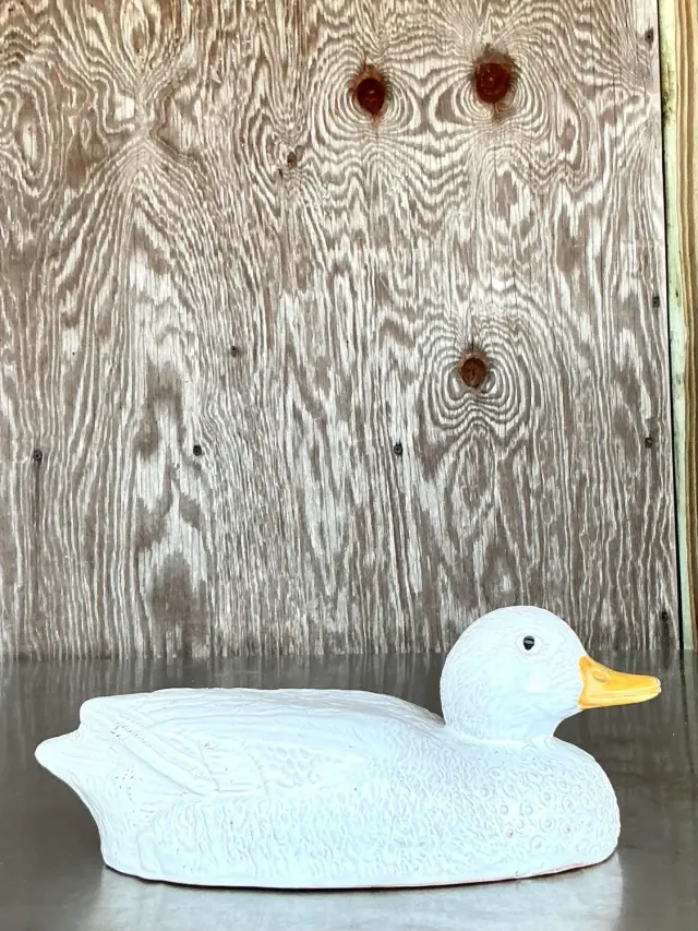 Vintage Mid-Century Modern Raymor Glazed Ceramic Duck — additional photo 6
