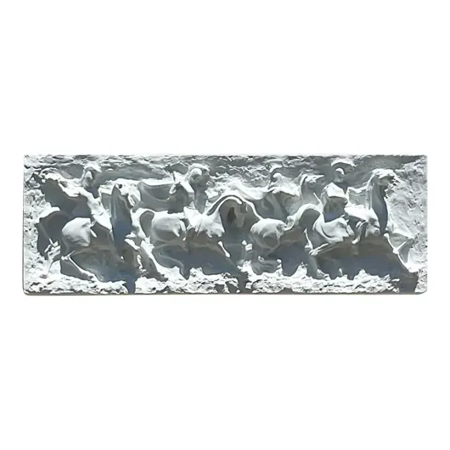 Vintage Mid-Century Modern Segura Painted Fiberglass Gladiator Wall Relief — additional photo 1