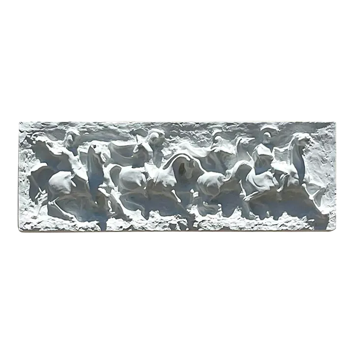 Vintage Mid-Century Modern Segura Painted Fiberglass Gladiator Wall Relief — additional photo 2